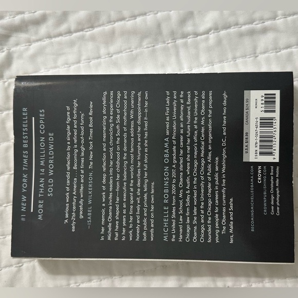 Becoming by MICHELLE OBAMA White and Black Coffee Table Book Accents - Picture 5 of 7